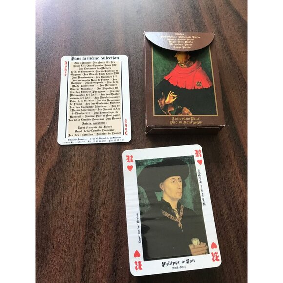 Vtg Set Of French Historical Playing Cards Jeu Des Ducs De Bourgogne - Jeu De 54 - Picture 4 of 7